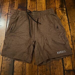 NOBULL Men's Athletic Brown Shorts